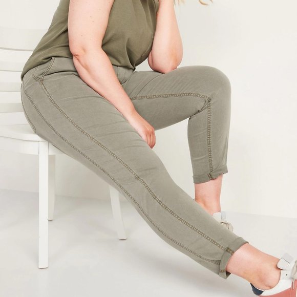 Old Navy O.G. Women's High-Waisted Straight Chinos For Women New - Picture 2 of 4